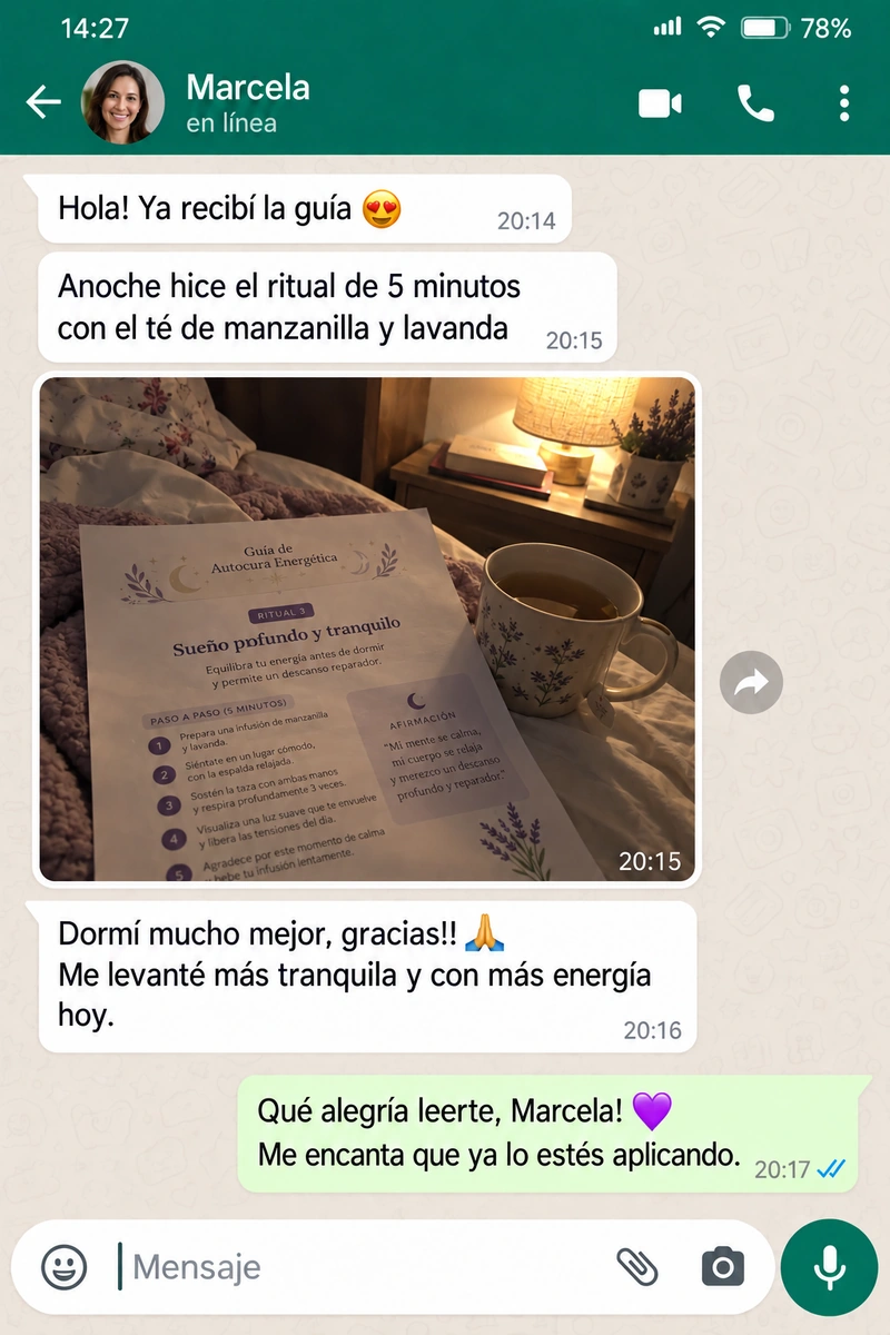 Conversación de WhatsApp de Marcela