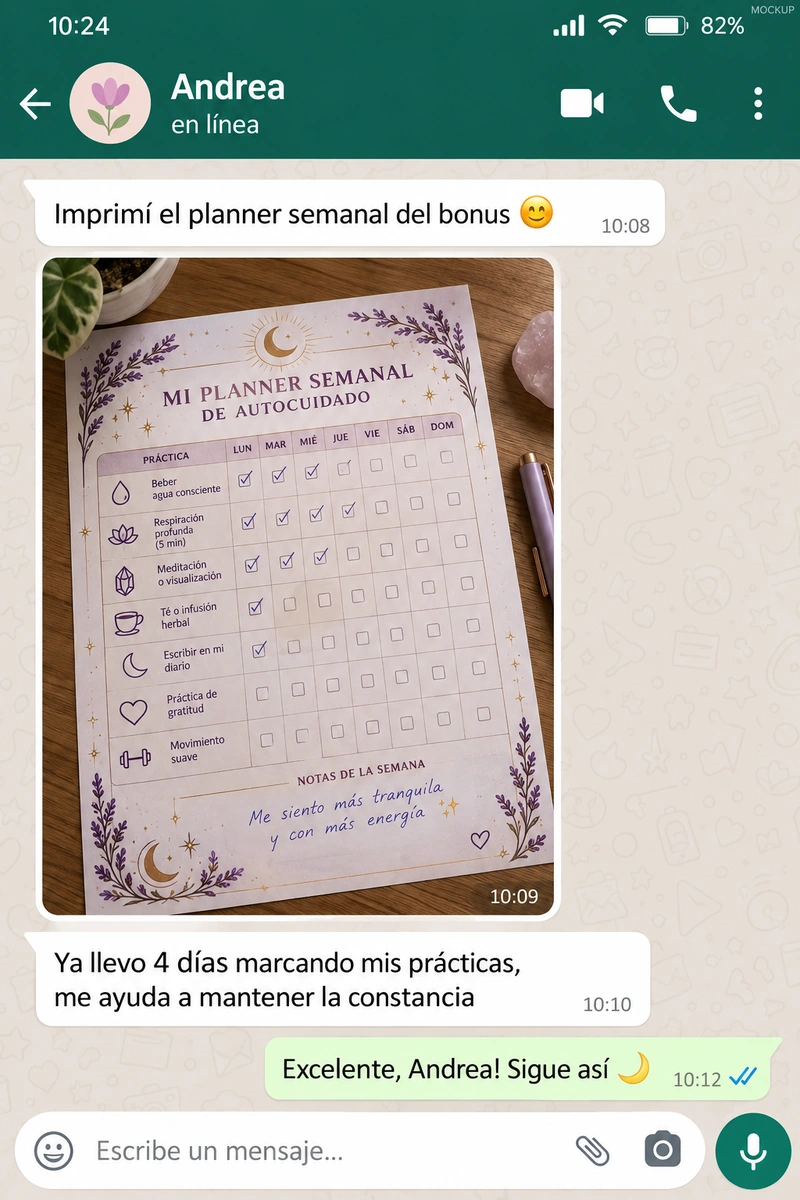 Conversación de WhatsApp de Andrea