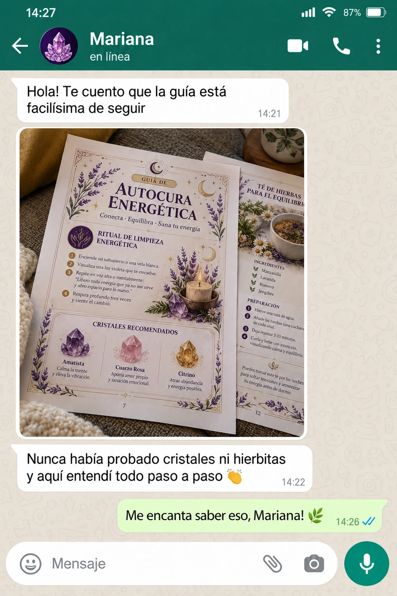 Conversación de WhatsApp de Mariana